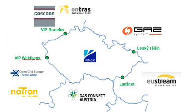 Hydrogen infrastructure Europe map showing cross-border pipeline connections and transmission system operators